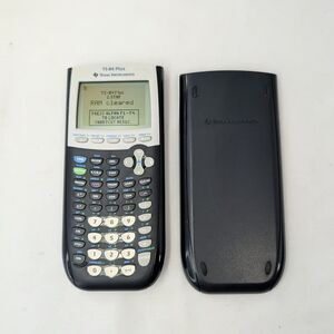 Texas Instruments TI-84 Plus Graphing Calculator Black With Cover Tested School